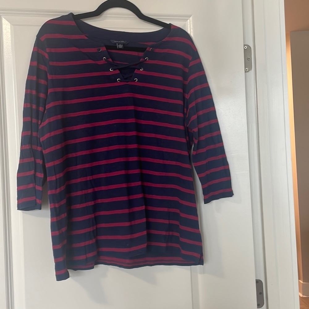 Tommy Hilfiger 3/4 sleeve stripped top